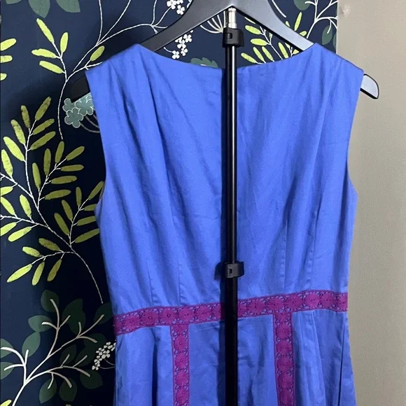 Nanette Lepore Blue and Purple Mini Dress Size 6 - Picture 7 of 9